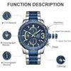 NAVIFORCE Herren Quarz Multifunktions-Chronograph Sportuhren Mode Wasserdicht Militär Top Luxus Edelstahl Armbanduhr 210804