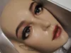 Máscaras de fiesta realista cara crossdress silicona femenina completa / media cabeza kigurumi cosplay ds transgénero sexo máscara drag reina