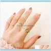 Jewelrypieces Of Cold Wind Fashion Ring Combination Korean Version Individual Index Finger Contracted Web Celebrity Hand Je Cluster Rings Dr