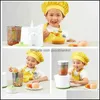 Aprons Home Textiles Garden Child Apron Kids Sleeve Hat Pocket Kindergarten Kitchen Baking Painting Cooking Drink Food Enfant Ta1532849