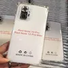 1.5mm Airbag Anti-Shock Transparenta Clear TPU Fodral Försäljning för Xiaomi 11 Pro RedMi Not 10 Pro 4g 5G CC9E 100PC / Lot