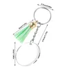 230 pièces porte-clés bricolage clair cercle disques porte-clés faisant Kit métal acrylique rond porte-clés blancs gland pendentif comme faveurs de fête