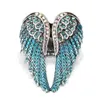 diamond three-dimensional angel wings ring Elastic adjustable women rings