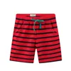 Saltando Metros Moda Moda Calças Crianças Calças de Verão Crianças para Bebê Meninos Shorts Beach Solta Fresca Stripe Green 210529