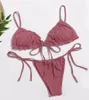 Moda de banho feminina Sexy Ladies Bikini Brau Bra Bra de cintura baixa Thong