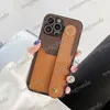 حامل بطاقة أزياء بطاقة معصمه للهاتف لـ iPhone 14 14pro 14plus 13 13pro 12 12pro 11 11 Pro Max XS XS XSMax Print Leather Case Case Luxury