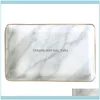 Jewelry Packaging & Jewelryjewelry Pouches Bags Marble Ceramic Tray Ring Necklace Display Desktop Storage Box Gold Edge Wedding Valentines