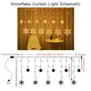 クリスマスの装飾3.5mスノーフレークは家のためのライトを導きましたガーランドの木の装飾飾り2022 Navidadクリスマスギフト