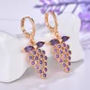 Grape Shaped Dangle Örhängen Charm Smycken 18K guldfylld klassisk mode kvinnor tjej gåva