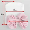 Säuglingskleinkind-Chiffon-Schleifen-Hut-Baby-Mädchen-große Bowknot-Kappen-Kind-Streifen-Strick-Baumwollhaube-Kind-Haar-Zusätze Foto-Requisiten