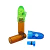 2022 Yeni 5 adet / grup Plastik Cam Snuff Dispenser Bullet Roket Hap Kutusu Kılıfı Snerter Sunff Snorter Sniffer