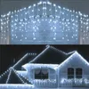 أضواء عيد الميلاد الشلال في الهواء الطلق الديكور 5 متر droop 0.4-0.6 متر أدى أضواء الستار سلسلة أضواء حزب حديقة الطنف الديكور 4.9