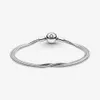 High polish 100% 925 Sterling Silver Moments Multi Snake Chain Bracelet Fit Authentic European Dangle Charm For Women Fashion Wedding Jewelry