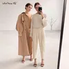 Mnealways18 Vintage Zipper Khaki Trousers Women High Waist Office Pants Ladies Brown Work Wear Autumn Long 211115