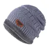 Шляпы на открытом воздухе спорт зимняя теплая вязаная манжета Beanie Daily Flees Hat для мужчин Женщины - Мягкая растяжка