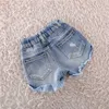 Girls Shorts Summer Jeans Pants with Belt for Baby Girl 100% Cotton High Quality Brand Kids Lovely 210723