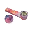 New Products Multiple Color Non-toxic Eco-Friendly Silicone Smoking Hand Pipes Tobacco Smoking Accessory With Glass and Stainless Steel