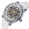 Orologi da polso 2021 Scheletro da donna Orologio automatico a carica automatica Orologi eleganti Strass Meccanico Regalo da ragazza Relogio Feminino