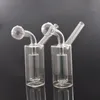 Venta al por mayor barato El más nuevo diseño colorido cuadrado Mini vidrio Oil Dab Rigs Inline Perc Grueso hecho a mano protable Quemador de aceite de agua pipa para fumar