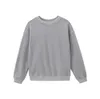 Toppies vita sweatshirts kvinna solid färg pullovers kvinnliga jumpers crew neck toppar lösa kläder 210809