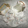 熱い販売の花の刺繍の本物のシルクウールのスカーフ女性のための冬のスカーフショールのハイハブのラップバンダナFoulard卸売
