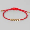Очарование браслетов тибетские буддийские буддисты счастливчики медные шарики плетенные браслет женщины мужчины красная струна кабала регулируемый поворот ручной украшения
