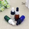 50 Stück 5 ml klare braune Glas-Leerflaschen, Tropf-Parfüm-Packung, Mini-Probenverpackungsbehälter für ätherische Öle, kostenloser Versand, hohe Qualität