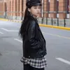 Koreanska High Street Short Leather Moto Jacka Svart Lösa Kvinnor Ytterkläder Varm Pu Coat Vinter Streetwear Kvinna Mode Toppar 210604