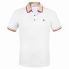 Men's T-Shirts honeybee striped embroidery shirt cotton mens designer tshirt white black red polo shirt male size m3xl