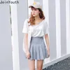 Joinyouth Sweet Pleated Skirt Girls Mini Skirts Cute Women School Uniforms Ladies Harajuku Preppy Style Plaid Kawaii Faldas 210306