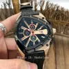 NIEUW MONTRE DE LUXE QUARTZ CHRONOGRAPHEEMEN MENS KIJKT SPORT WAAR STYLE LEEDEN LEDERKANT Polshorloges Reloj Hanbelson256JJ