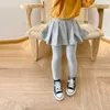 Frühling Herbst Mädchen niedlich einfarbig plissiert Hosenrock Mode Kinder Kleidung Mädchen lässig Allgleiches Culottes 210615