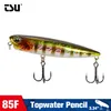 TSURINOYA 85F Topwater Floating Pencil Fishing Lure 85mm 10.5g DW59 Pike Bass a forma di Z Long Casting Esche rigide Jerkbait Wobbler 211222