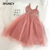 JFUNCY Summer Light Dresses Baby Girls Girls Mesh Layer Pracowca Odzież dziecięca Suspender Cute Princess Sukienka Ubrania Q0716
