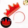 Children's birthday party decoration hats Christmas glowing crown cap baby one-year-old adornment supplies date of birth hat T2I52938