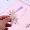 Segnalibro Kawaii Cherry Blossoms Ciondolo carino Nappa Arte in rame Squisito libro Segna pagina Cartella Materiale scolastico per ufficio Cancelleria