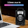 Tamanho Grande Sistema de som sem fio Bluetooth Sistema de som Bass Stereo com suporte de luz LED Cartão TF FM Rádio ao ar livre