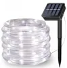 50/100 LEDs Solaire Corde Tube Guirlande Lumineuse Extérieure Étanche Fée Lumières Guirlande De Jardin Pour La Décoration De Cour De Noël