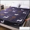 Sheets & Sets Bedding Supplies Home Textiles Garden High Quality Thicken Quilted Mattress Er King Queen Bed Fitted Sheet Air-Permeable No In