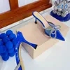 Hoge Kwaliteit Designer Butterfly bruiloft banket mode jurk schoenen luxe puntige gesloten teen partij hoge hakken sandalen slippers maat 35-41 met doos