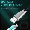 LED Light 3ft 1M 5A Type C Micro USB Cable Fast Charging For Samsung huawei xiaomi Android Mobile Phone Cord Wire Sync data