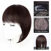 Isaic Dark Brown / Black Synthetische Fringe Clip in Hair Extension 3D Natural Franch Bangs High Temperature Fiber