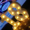 Chicinlife 2Pcs Adult 30405060 Number LED String Night Light Lamp Happy Birthday Anniversary Decoration Event Party Supplies Y22740332