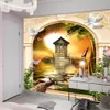 Özel 3d manzara duvar kağıdı Avrupa tarzı kemer güzel sahne iç ev dekor oturma odası yatak odası boyama duvar duvar kağıtları