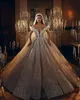 2021 Arabische Aso Ebi Luxe kralen kristallen Sparkly Lace Bruidal Jurken Sexy Wedding Jurken ZJ396