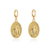 S2763 패션 쥬얼리 레트로 초상화 귀걸이 여성을위한 금속 동전 구호 귀걸이