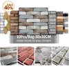 10Pcs 3D Self-Adhesive Brick Wall Stickers DIY Stone Pattern Home Decoration Kitchen living room Waterproof Tile Wall Stickers 211124