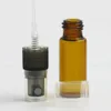 500 adet / grup Toptan 5 ml Amber Cam Parfüm Sprey Şişeleri Küçük Örnek Flakon Konteyner Kozmetik Seyahat Taşınabilir