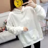 Damskie Bluzy Bluzy Kobiety 2021 Jesień Zima Plus Rozmiar 4XL Z Długim Rękawem Kieszonkowy Pullover Hoodie Kobieta Casual Bluza z kapturem