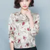 Korean Silk Blouses Women Satin Long Sleeve Blouse Shirts Tops Plus Size 5XL Woman Print Blusas Femininas Elegante 210531